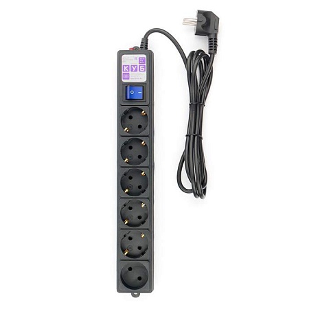 Сетевой фильтр Power Cube 1.9м SPG6-B19M 6 розеток Черный