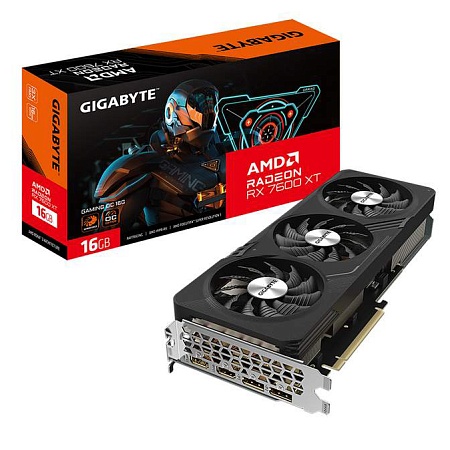 Видеокарта 16Gb Gigabyte Radeon RX 7600 XT GAMING OC 16G GV-R76XTGAMING OC-16GD