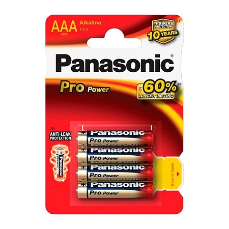 Батарейка щелочная Panasonic Pro Power AAA/4B Батарейка щелочная Panasonic Pro Power AAA/4B
