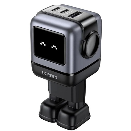 Зарядное устройство UGREEN 2xUSB-C/1xUSB 65W QC4.0  Nexode Robot GanN CD361 (25685B)
