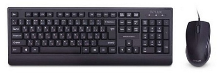 Клавиатура + мышка Delux DLD-6075 Black