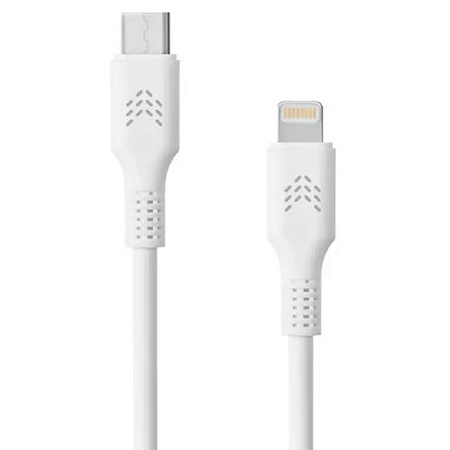 Зарядный кабель ROCKET Flex USB-C/Lightning 1 м оплётка TPE белый