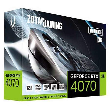 Видеокарта 12GB ZOTAC GAMING RTX 4070 Twin Edge ZT-D40700E-10M