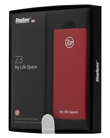 Внешний SSD диск 240 GB KingSpec Z3 Plus-240 red
