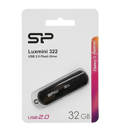 USB флешка 32GB Silicon Power LuxMini 322 SP032GBUF2322V1K USB 2.0 black