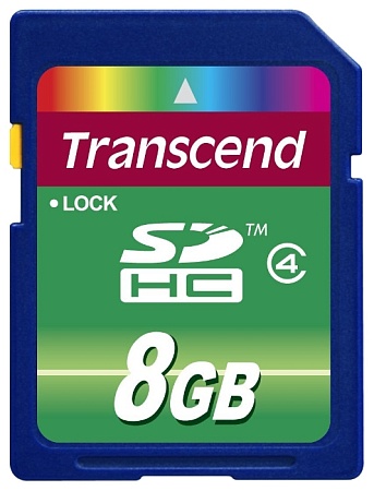 Карта памяти SD Transcend 8GB TS8GSDHC4