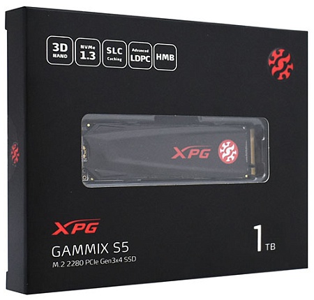 SSD накопитель 1 TB ADATA XPG GAMMIX S5 AGAMMIXS5-1TT-C M.2 PCIe