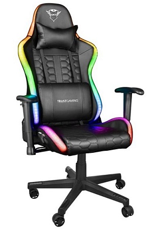 Игровое компьютерное кресло Trust GXT 716 Rizza RGB LED Resto черный