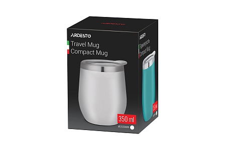 Термочашка Ardesto Compact Mug 350 мл, белый, нержавеющая сталь AR2635MMW