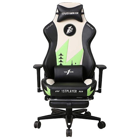 Игровое компьютерное кресло 1stPlayer Duke Black/White/Green Игровое компьютерное кресло 1stPlayer Duke Black/White/Green
