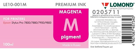 Чернила R270/L800 LOMOND LE10-001M Magenta / Пурпурный 100ml Пигментные Чернила R270/L800 LOMOND LE10-001M Magenta / Пурпурный 100ml Пигментные