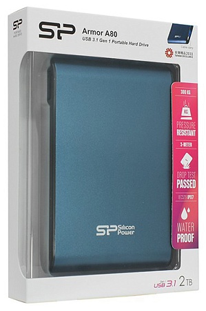 Внешний жесткий диск 2 TB Silicon Power A80 SP020TBPHDA80S3B Blue