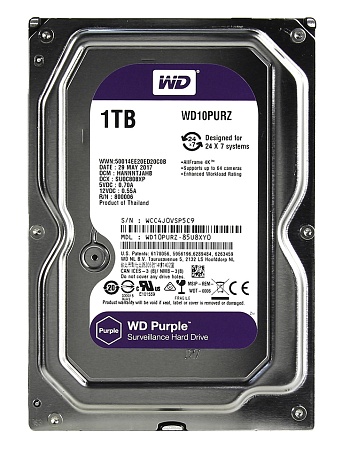 Жесткий диск 1TB WD Purple WD10PURZ