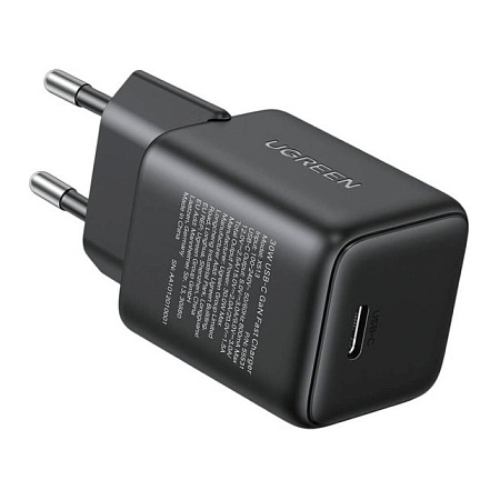 Зарядное устройство UGREEN X513 30W 1C GaN Fast Charger черный 65007 Зарядное устройство UGREEN X513 30W 1C GaN Fast Charger черный 65007