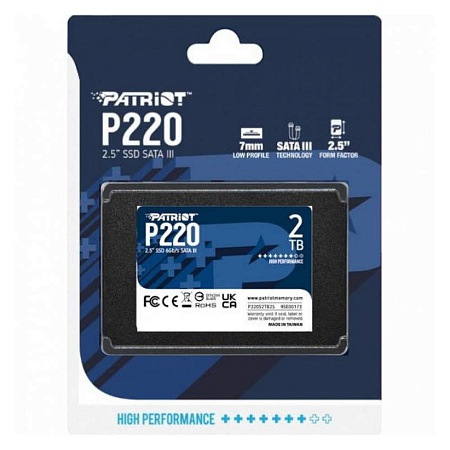 SSD накопитель 2Tb Patriot P220 P220S2TB25