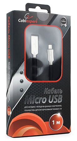 Кабель USB Type A-micro USB Cablexpert CC-P-mUSB02Bk-1M