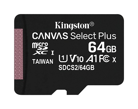 Карта памяти microSDXC 64GB Kingston Canvas Select Plus SDCS2/64GBSP