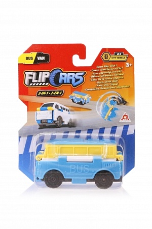 Машинка-трансформер Flip Cars 2 В 1 (Автобус - Микроавтобус)