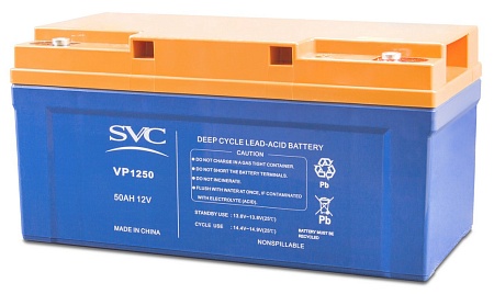 Батарея SVC VP1250 12В 50 Ач
