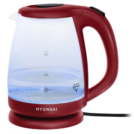 Чайник Hyundai HYK-G1002 бордовый