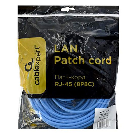 Патч корд UTP 5e-Cat 15 m Cablexpert PP12-15M/B синий Патч корд UTP 5e-Cat 15 m Cablexpert PP12-15M/B синий