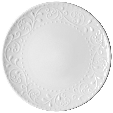 Тарелка обеденная Ardesto Olbia 26 см White керамика