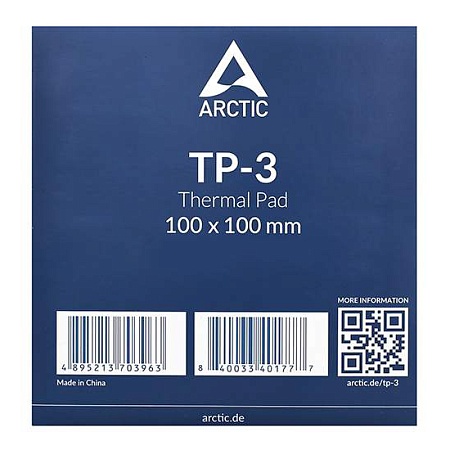 Термопрокладка Arctic Cooling Thermal pad TP-3 100x100x1.5mm 3.4g/cm3