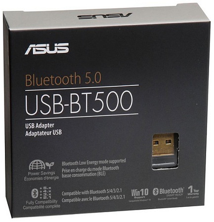 Bluetooth адаптер ASUS USB-BT500 90IG05J0-MO0R00