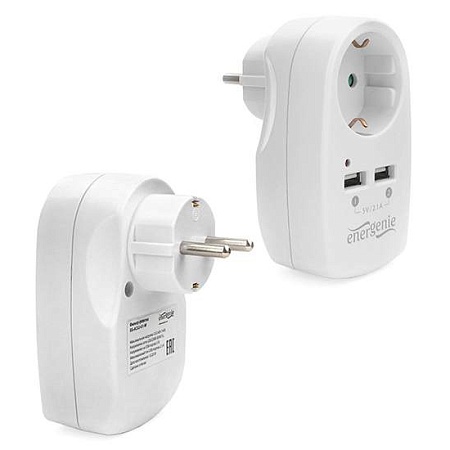 Зарядное устройство Energenie EG-ACU2-01-W white