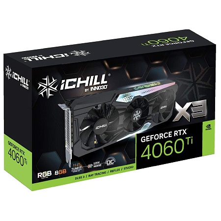 Видеокарта 8GB Inno3D iChill X3 RTX4060Ti C406T3-08D6X-17113389