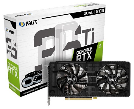 Видеокарта 8Gb PALIT RTX3060Ti DUAL OC 8G NE6306TS19P2-190AD