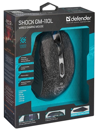 Компьютерная мышь игровая Defender Shock GM-110L