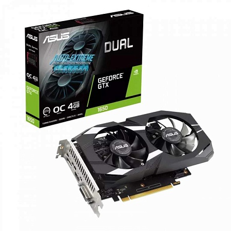 Видеокарта 4Gb ASUS GTX1650 OC DUAL-GTX1650-O4GD6-P-V2