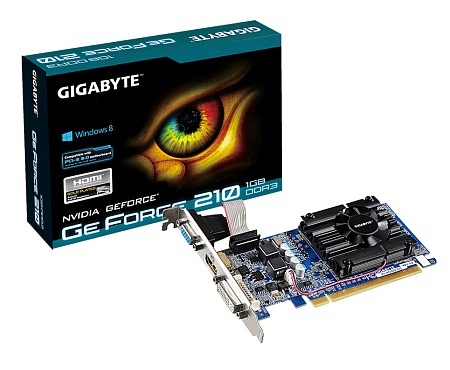 Видеокарта 1 GB Gigabyte nVidia GeForce GT210 GV-N210D3-1GI