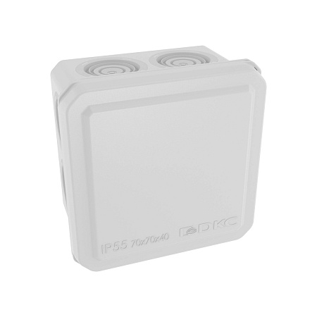 Коробка ответвительная DKC 53770, с 8+2 кабельными вводами д.20/20мм, IP55, 70х70х40мм