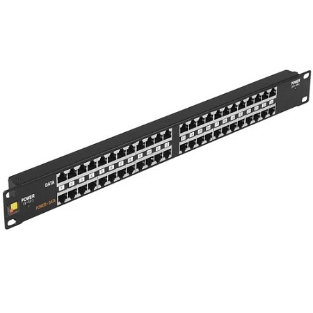 Панель POE 19" 24 порта с двумя блоками питания 48V 120W Панель POE 19" 24 порта с двумя блоками питания 48V 120W