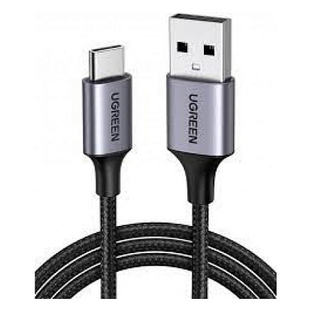 Кабель UGREEN US288 USB-A 2.0 to USB-C Cable Nickel Plating Aluminum Braid 3m (Space Gray), 60408