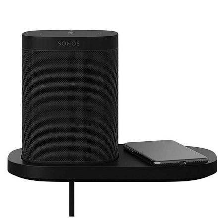 Портативная колонка Sonos One Black+Подставка для колонок Sonos Shelf For One (SL) Black