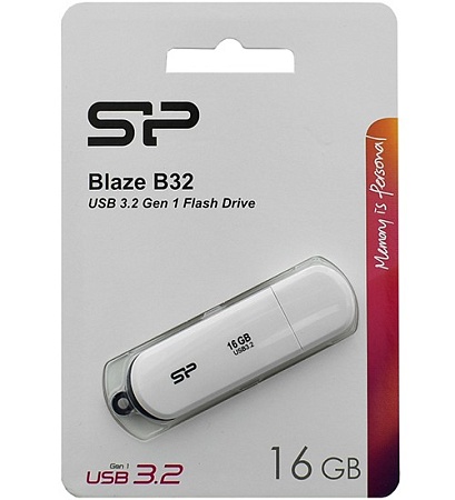 USB флешка 16GB Silicon Power Blaze B32 SP016GBUF3B32V1W white