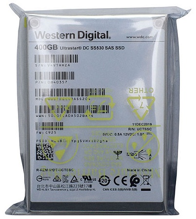SSD накопитель 400 GB WD UltraStar DC SS530 WUSTR6440ASS204 (0B40357)