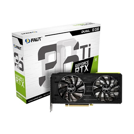 Видеокарта 8Gb PALIT RTX3060Ti DUAL 8G NE6306T019P2-190AD