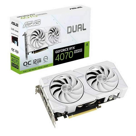 Видеокарта 12GB ASUS RTX4070 OC EVODUAL-RTX4070-O12G-EVO-WHITE