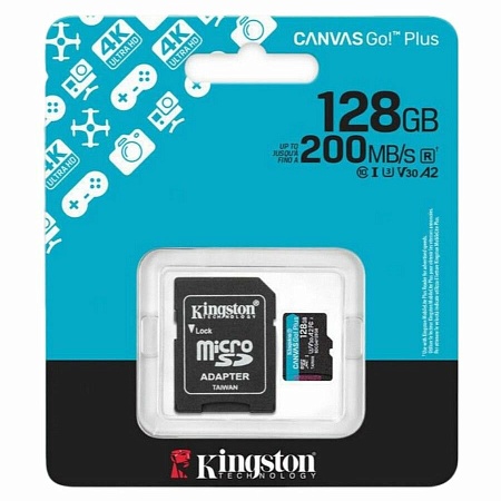 Карта памяти 128GB Kingston Canvas Go! Plus Gen4 SDCG4/128GB
