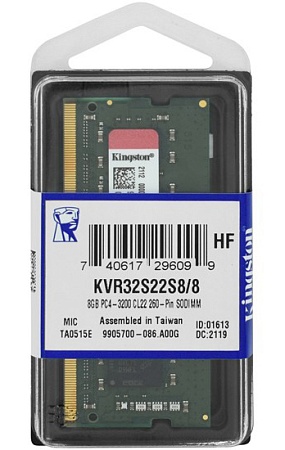 Оперативная память для ноутбука 8 GB Kingston KVR32S22S8/8