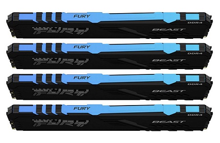 Оперативная память 64 GB kit Kingston Fury Beast RGB KF432C16BB1AK4/64