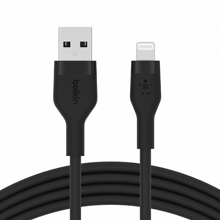Кабель Belkin USB-A - Lightning SILICONE 1m Black
