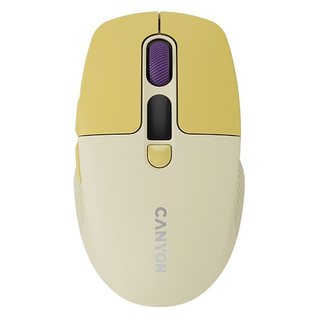 Мышь CANYON MW-26 LCD Silent Dual Mode Wireless Yellow CNS-CMSW26Y