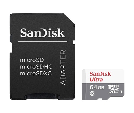 Карта памяти SDXC 64GB SanDisk Ultra SDSQUNR-064G-GN3MA