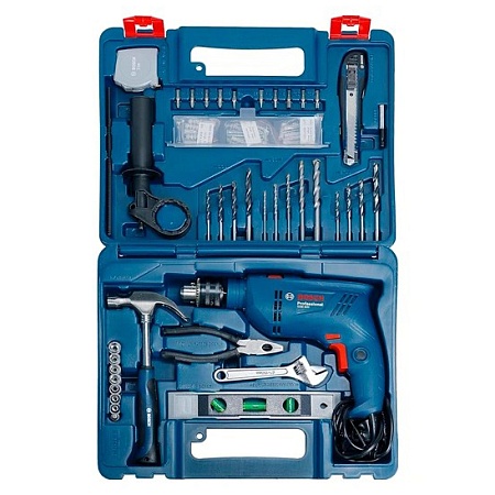 Дрель Bosch GSB 600 + Набор оснастки (100 пр.) + Чемодан