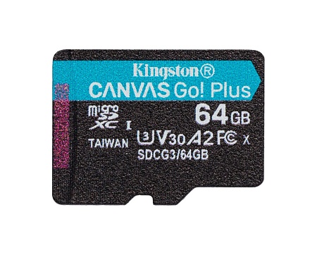 Карта памяти 64GB microSDXC Kingston Canvas Go Plus 170R SDCG3/64GBSP